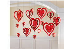 Decoration Kit Hearts 3D Foil 16 Pi