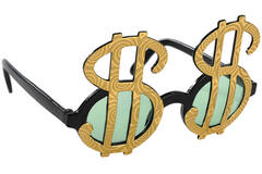 Fun Shades Dollar-Sign Plastic 13.4 x 8.2 cm