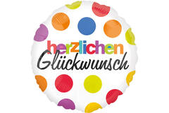 Foil Balloon - "herzlichen Glückwunsch" - 45 cm
