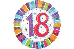 18th Birthday Helium Foil Balloon - 46 cm 