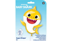 Foil Balloon - Shape - Baby Shark - Yellow - 53 x 66 cm