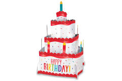 Table Centerpiece Birthday Accessories Rainbow Paper Height 25,4 cm