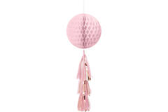 Honeycomb Decoration Rose Gold Blush Paper 71.1 cm