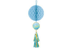 Honeycomb Decoration with Tassel Oh Baby Boy Paper 74.9 cm