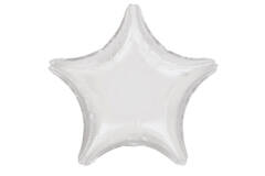 Foil Balloon - Shape - Star - Opaque White - 48 cm