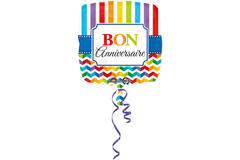 18in/45cm Stripes & Chevron BonAnniv
