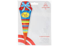 Foil Balloon - Shape - School Cone - "ABC" - 35 x 111 cm