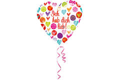 Foil Balloon - "Ich hab dich lieb!" - 45 cm