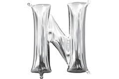 MiniShape Letter N Silver Foil Ball