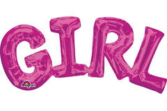 "SuperShape Phrase ""Girl"" Pink Foil "