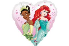 Foil Balloon - Shape - Multi-Princes - Heart - 45 cm