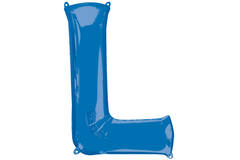 SuperShape Letter L Blue Foil Ballo
