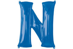 SuperShape Letter N Blue Foil Ballo