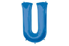 SuperShape Letter U Blue Foil Ballo