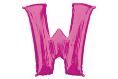 SuperShape Letter W Pink Foil Ballo