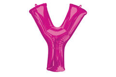 SuperShape Letter Y Pink Foil Ballo