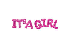 Shape Phrase It's a Girl Pink