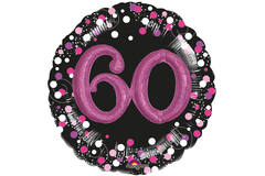 Multi Sparkling Pink 60 Foil Balloon P75 Packaged 81 cm x 81 cm