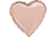 Foil Balloon - Shape - Heart - Rose Gold - Decorator - 45 cm