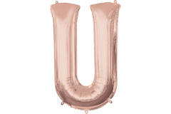 SuperShape Letter U Rose Gold Foil
