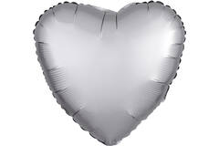 Foil Balloon - Shape - Heart - Satin Luxe Platinum - 45 cm