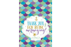 8 Party Bags Mermaid Wishes Plastik 23.9 x 16.5 cm