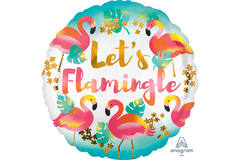 Foil Balloon - "Let's Flamingle" - 45 cm