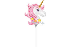 Foil Balloon - Mini Shape - Magical Unicorn - 22 x 25 cm