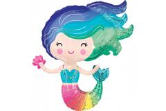 Foil Balloon - Shape - Mermaid - Colourful Mermaid