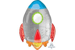 Foil Balloon - Shape - Rocket - Blast off Birthday - 53 x 73 cm