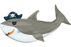 Foil Balloon - Shape - Shark - Ahoy Birthday - 104 x 58 cm