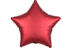 Foil Balloon - Shape - Star - Satin Sangria Red - 48 cm