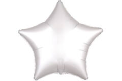 Foil Balloon - Shape - Star - Satin Sangria White - 48 cm