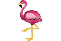 AirWalker Flamingo Foil Balloon P93 Packaged 86cm x 172cm