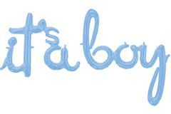Foil Balloons - Shape - Letters "it's a boy" - Blue