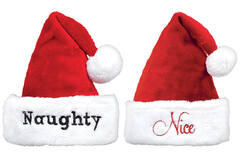 2 Hats Naughty & Nice Adult One Size