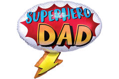 SuperShape Superhero Dad Foil Balloon P30 Packaged 68cm x 66cm