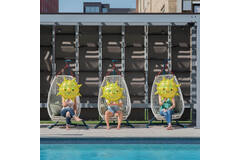 Foil Balloon - Shape - Sun - Yellow Holographic Iridescent - 68 x 68 cm
