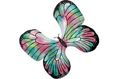 Shape Teal&Pink Butterfly