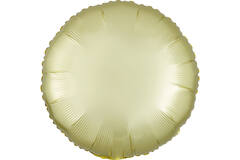 Standard Satin Luxe Pastel Yellow Circle Foil Balloon S15 Packaged 43 