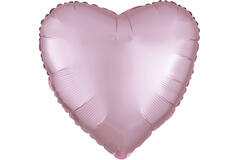 Foil Balloon - Shape - Heart - Pastel Pink - Satin Luxe- 45 cm