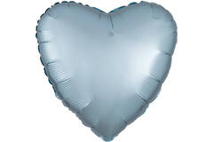 Foil Balloon - Shape - Heart - Satin Luxe Pastel Blue - 45 cm
