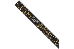 Sash Sparkling Gold Celebrations Personalizable Foil 152.4 x 8.2 cm