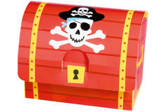 8 Favour Boxes Pirates Map Paper 8.2 x 10.7 x 6.3 cm