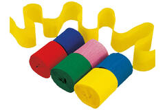 6 Crepe Streamers Assorted 5x1000 cm