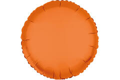 Foil Balloon Shape Round - Neon Orange - 45 cm