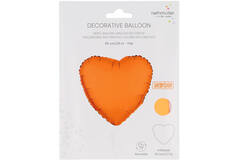 Foil Balloon Shape Heart - Neon Orange - 45 cm