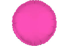Foil Balloon Shape Round - Neon Pink - 45 cm