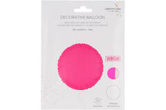 Foil Balloon Shape Round - Neon Pink - 45 cm