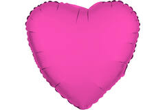 Foil Balloon Shape Heart - Neon Pink - 45 cm
